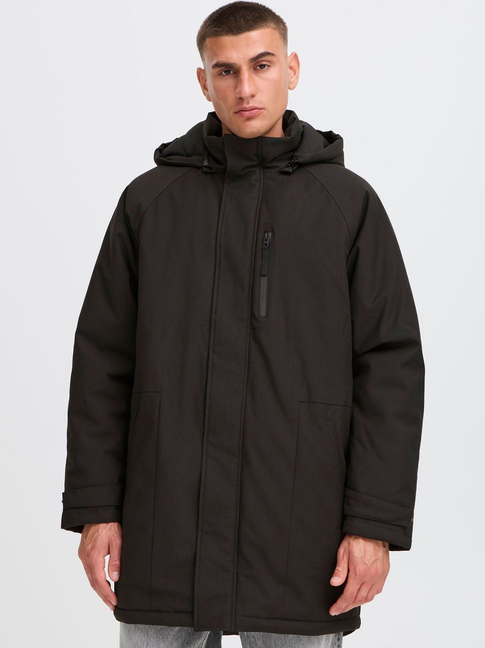 Solid Wintermantel Herren schwarz, XXL