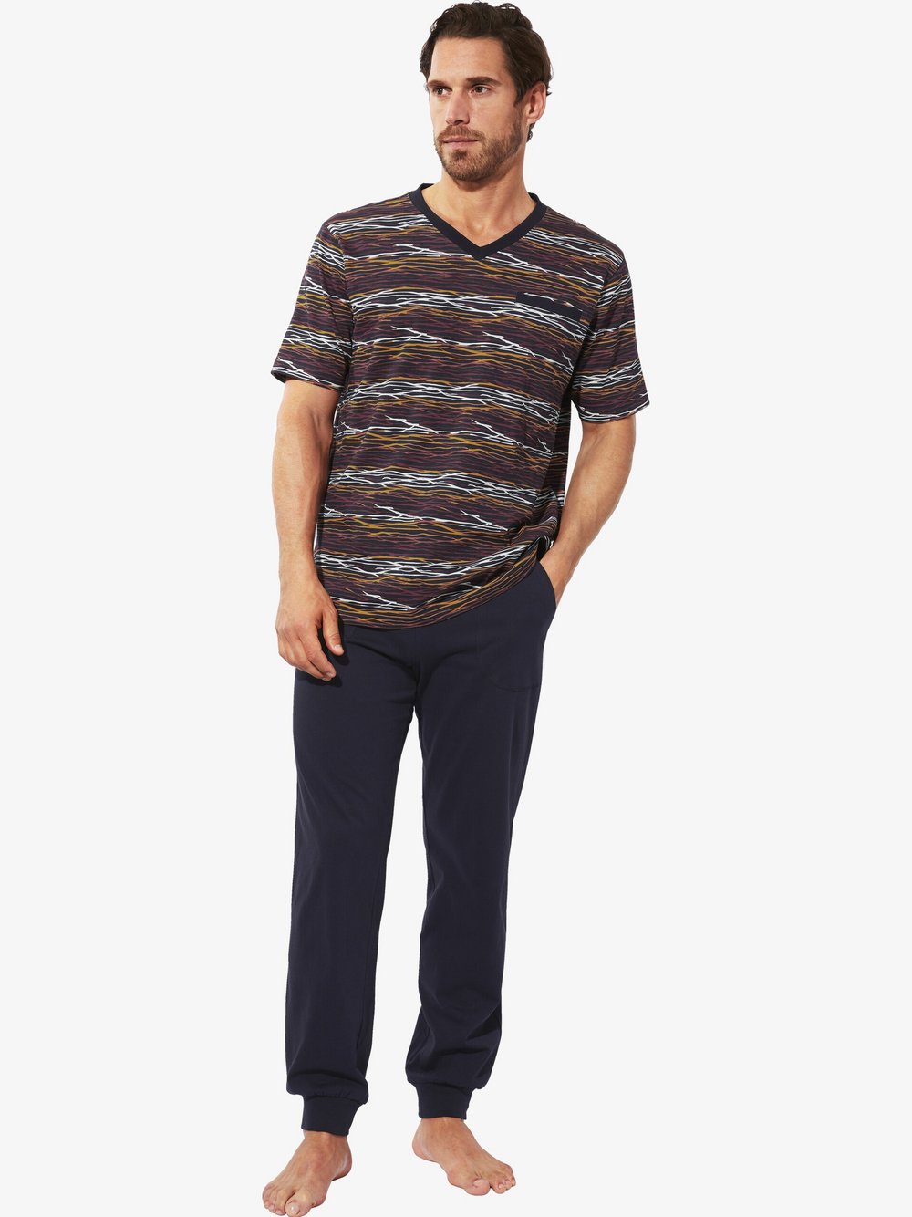 Thumbnail - BABISTA Schlafanzug Herren Baumwolle blau gemustert, M