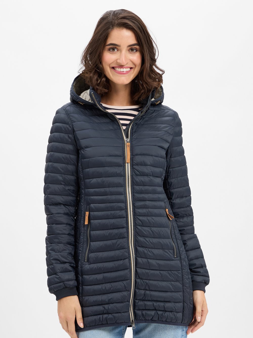 Thumbnail - Camel Active Steppmantel Damen Polyamid blau, 34