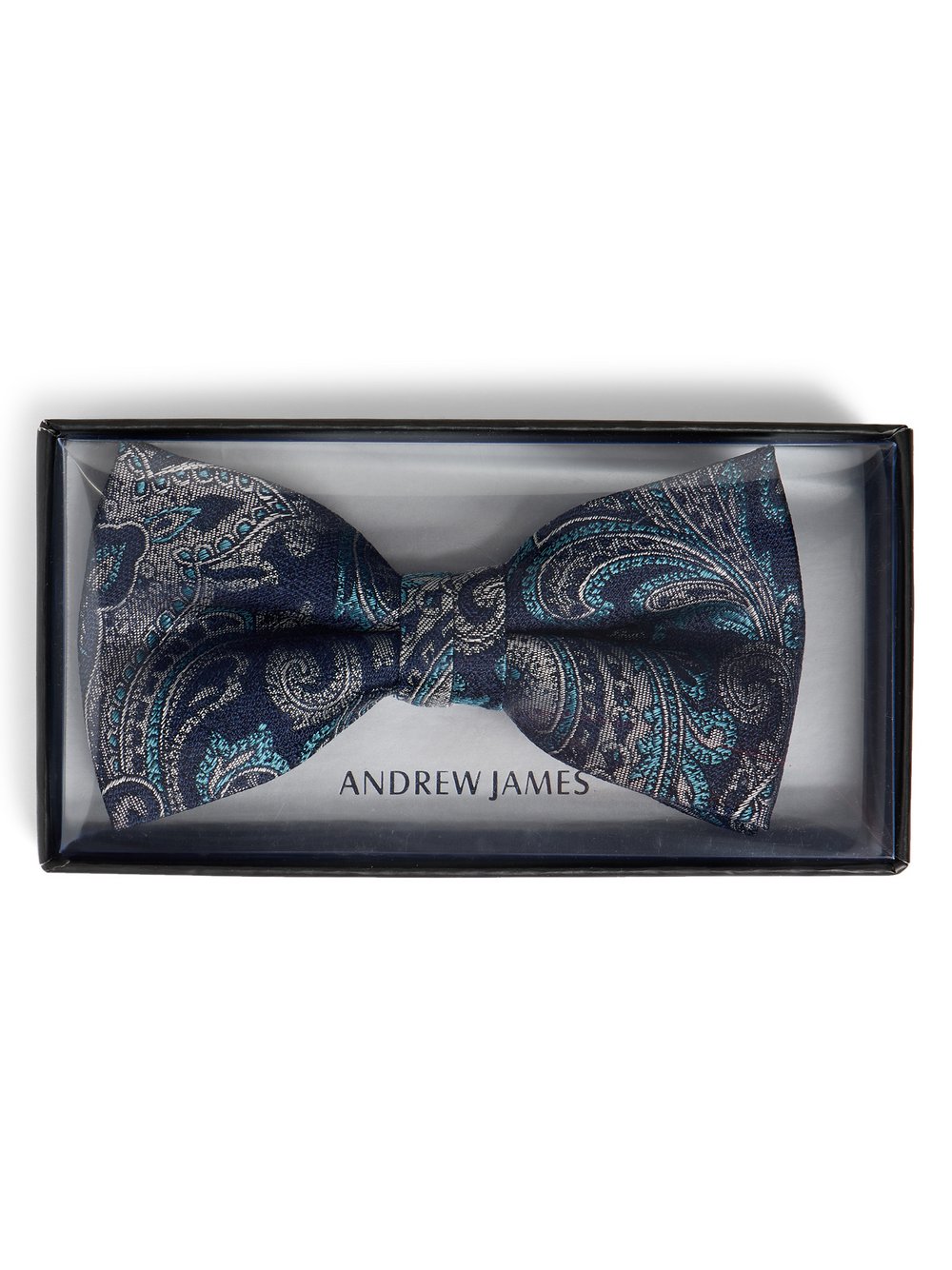 Andrew James Fliege mit Seiden-Anteil Herren blau gemustert, ONE SIZE