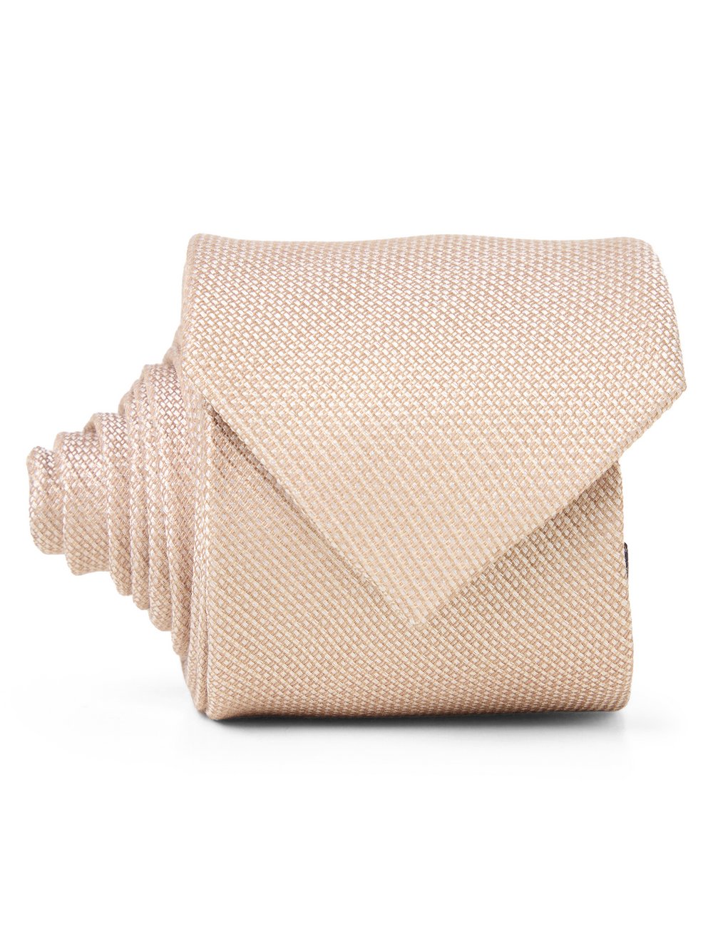 Andrew James Krawatte mit Seiden-Anteil Herren Baumwolle beige strukturiert, ONE SIZE