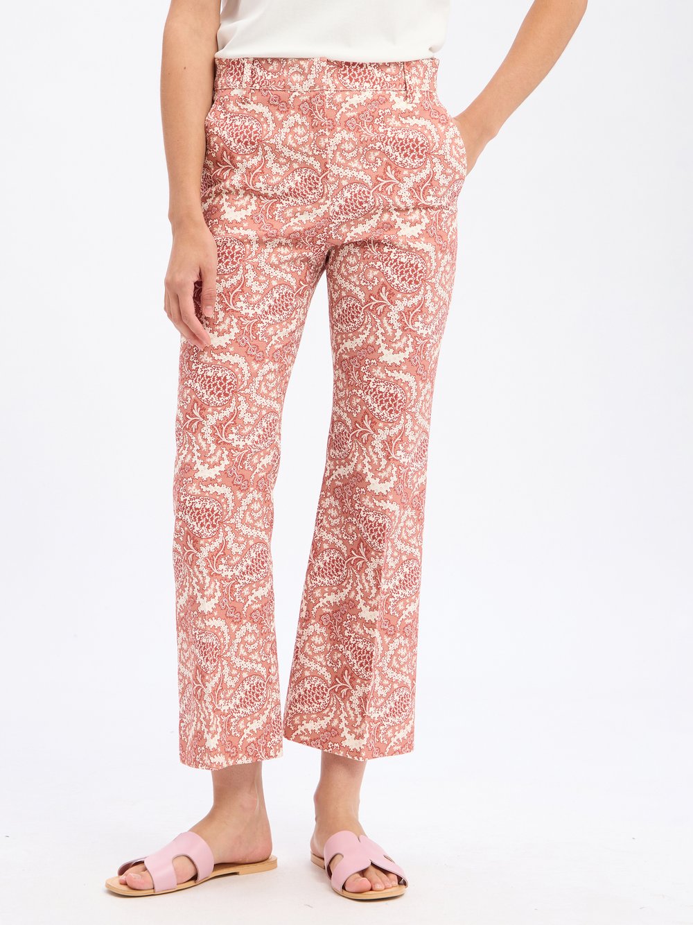 Weekend Max Mara Hose Damen Baumwolle mehrfarbig gemustert, 34