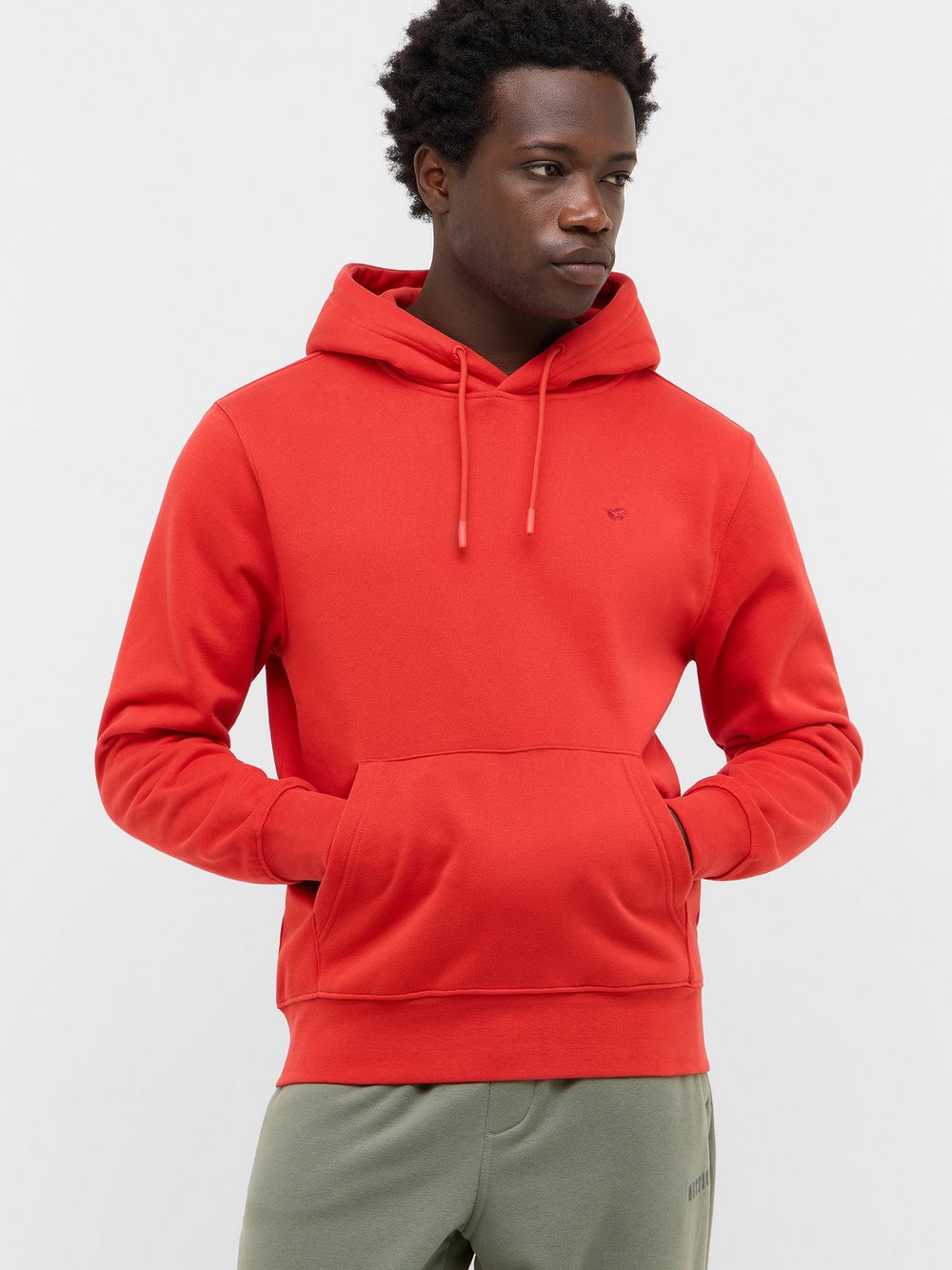 Mustang Hoodie Herren Baumwolle rot, XL