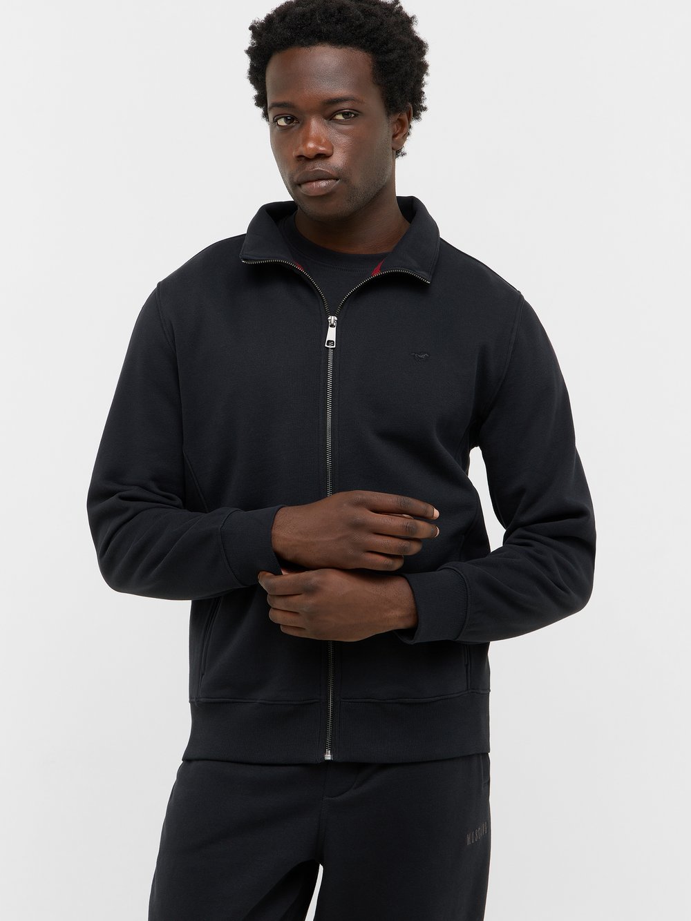 Mustang Sweatjacke Herren Baumwolle schwarz, L