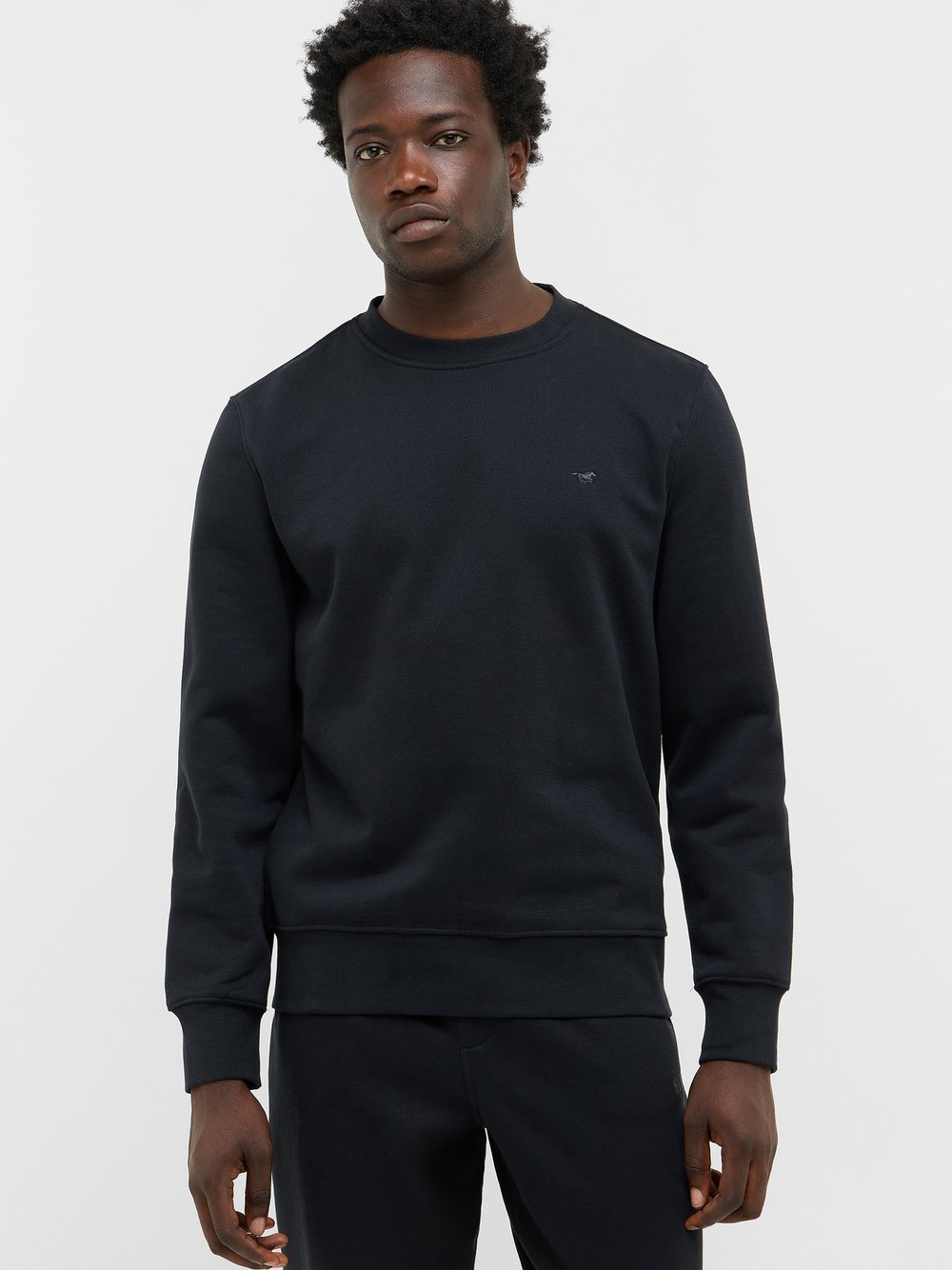 Mustang Sweatshirt Herren Baumwolle schwarz, S