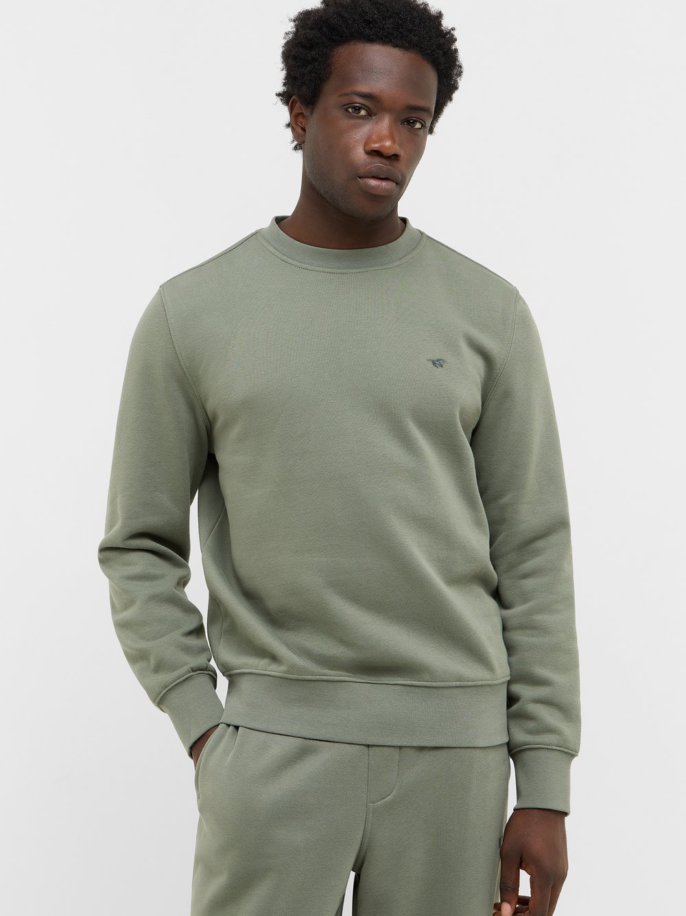 Mustang Sweatshirt Herren Baumwolle grün, L