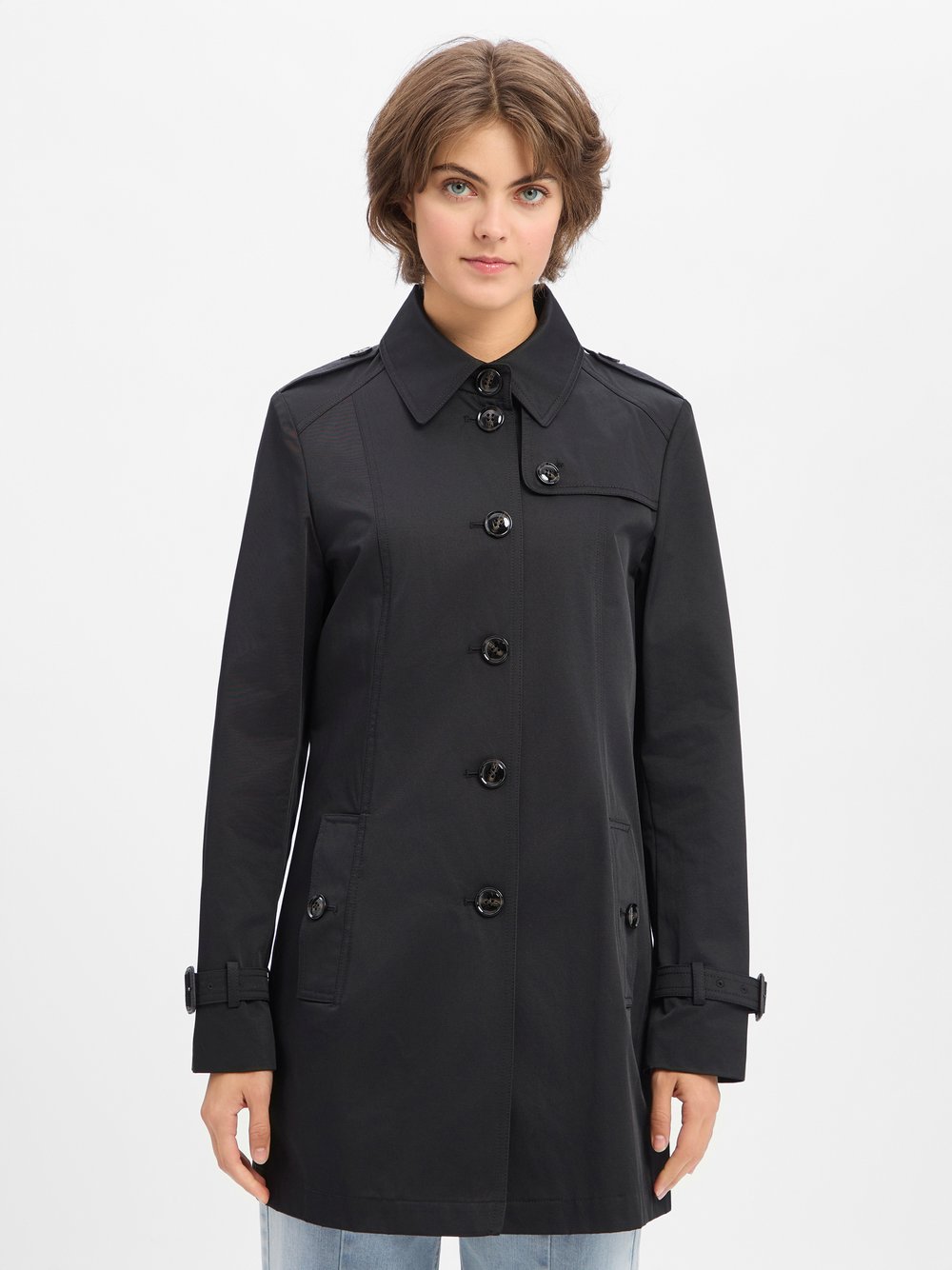 Franco Callegari Trenchcoat Damen Baumwolle schwarz, 42
