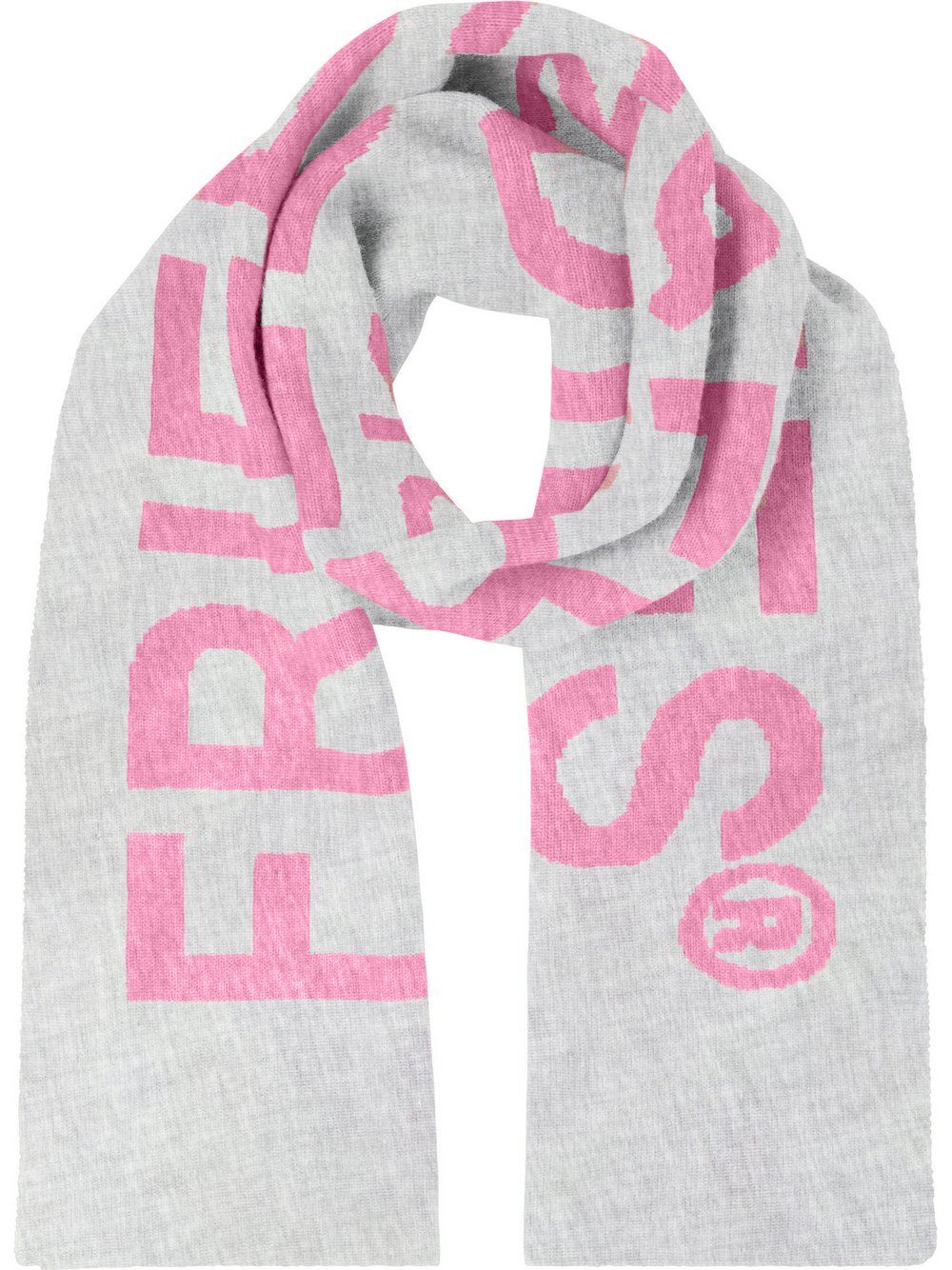 Frieda & Freddies Strickschal Damen rosa bedruckt, 1