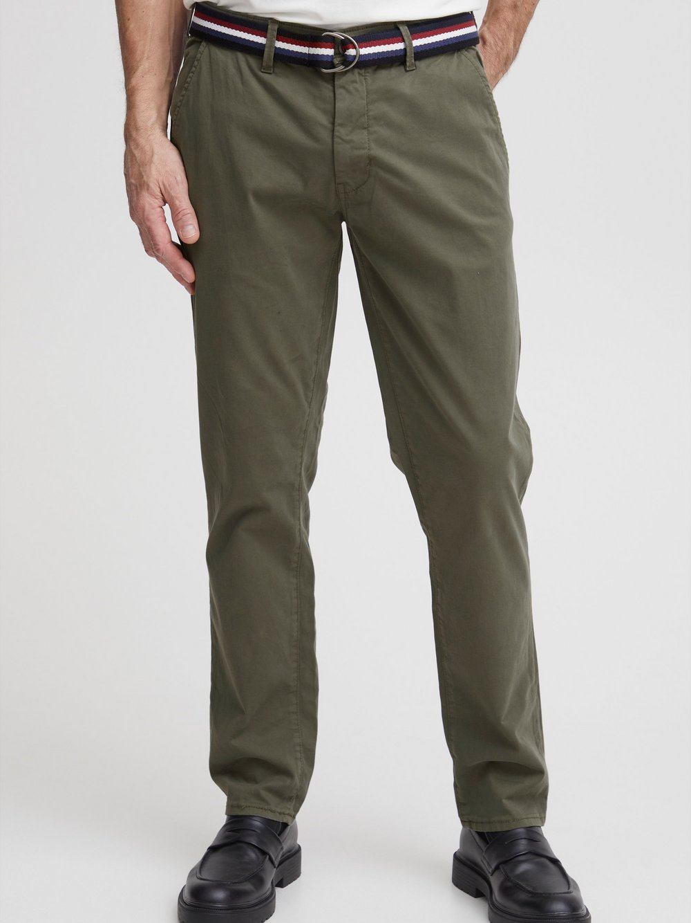 FQ1924 Chinohose Herren Baumwolle grün, 30-32