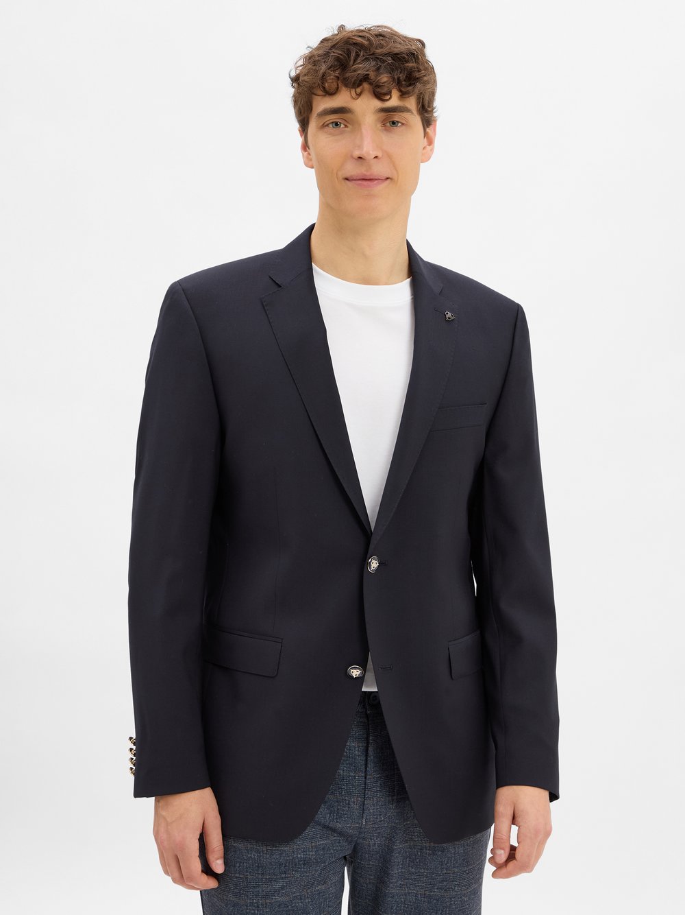 Roy Robson Sakko aus Schurwolle Herren Regular Fit blau, 102
