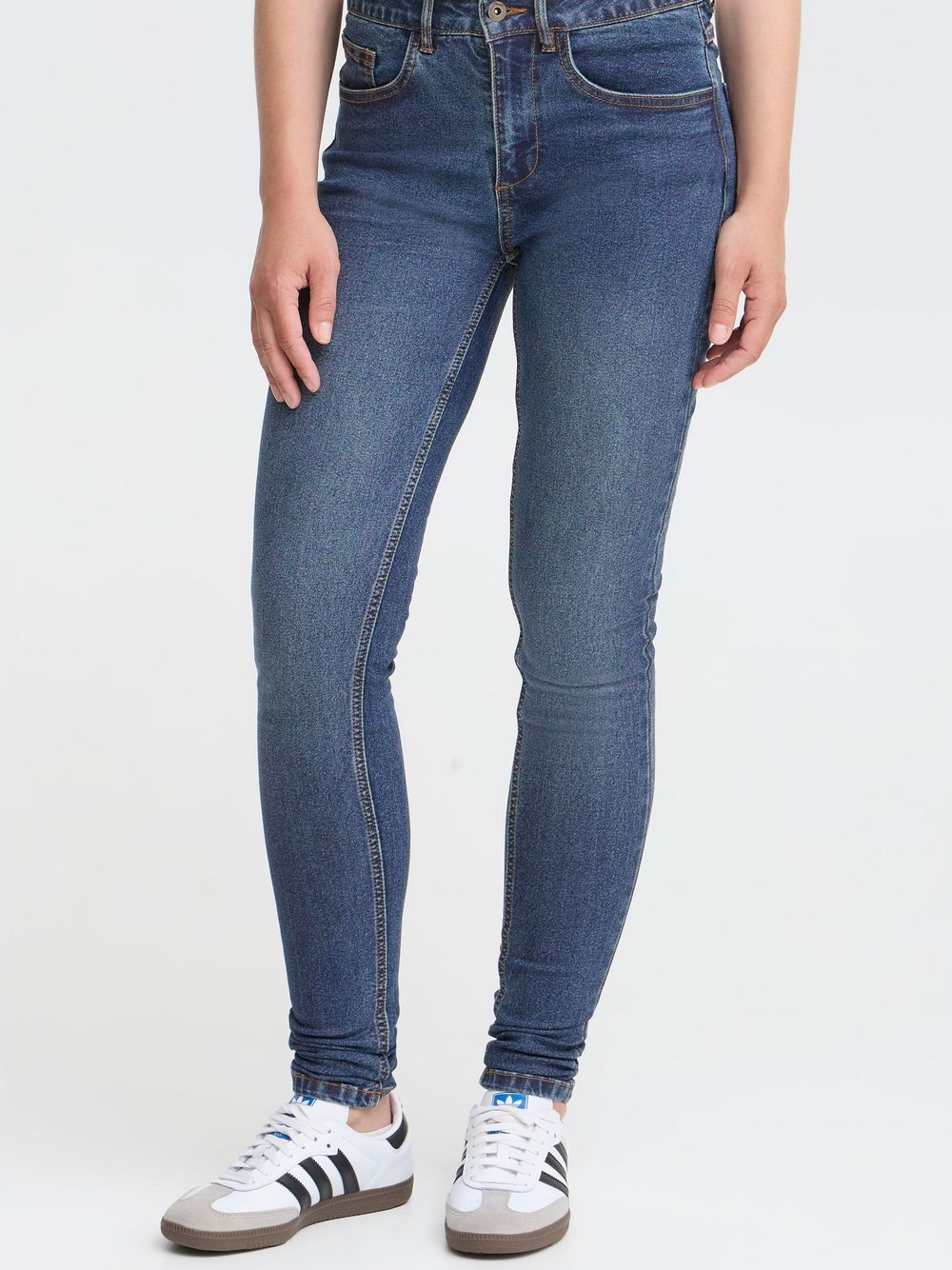 OXMO Slim-fit-Jeans Damen Baumwolle blau, 29-30