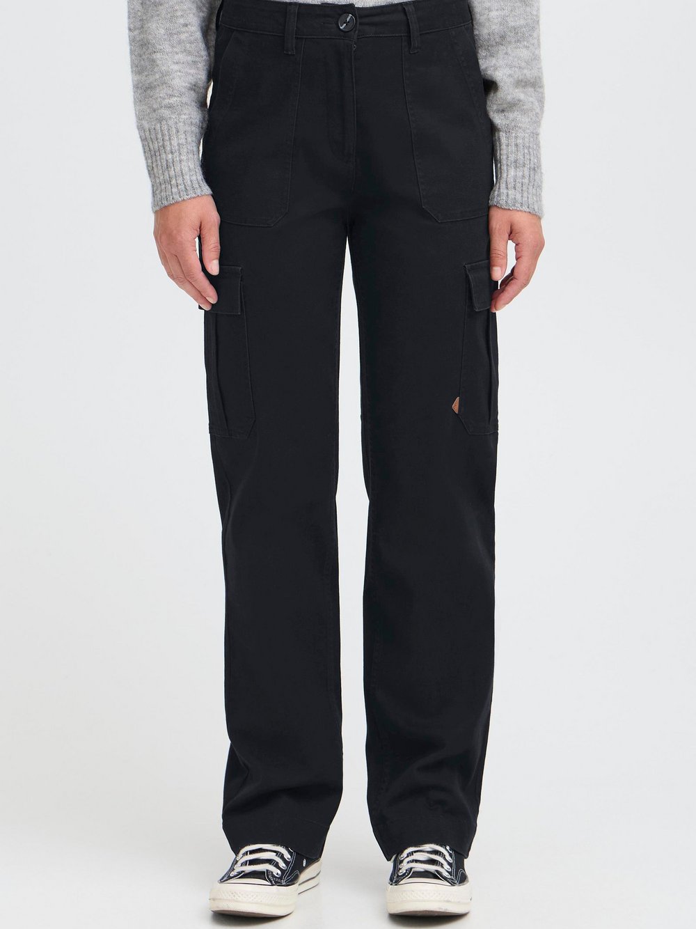 Thumbnail - OXMO Cargohose Damen Baumwolle schwarz, 44-32