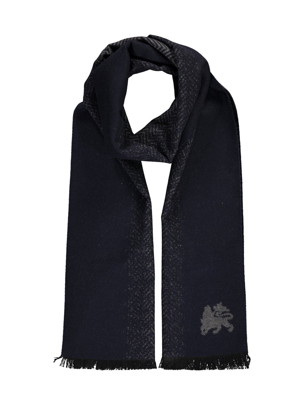 LERROS Strickschal Herren Viskose blau gemustert, ONE SIZE