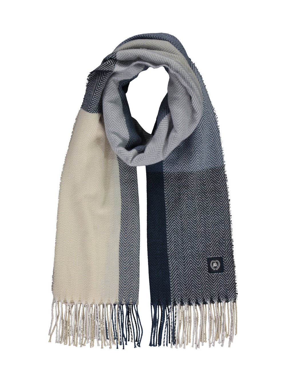 LERROS Wollschal Herren blau gestreift, ONE SIZE