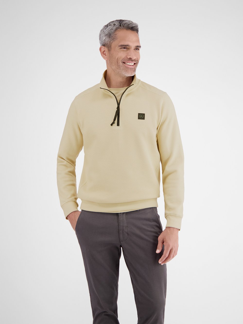 LERROS Sweatshirt Herren Baumwolle weiß, XXXL