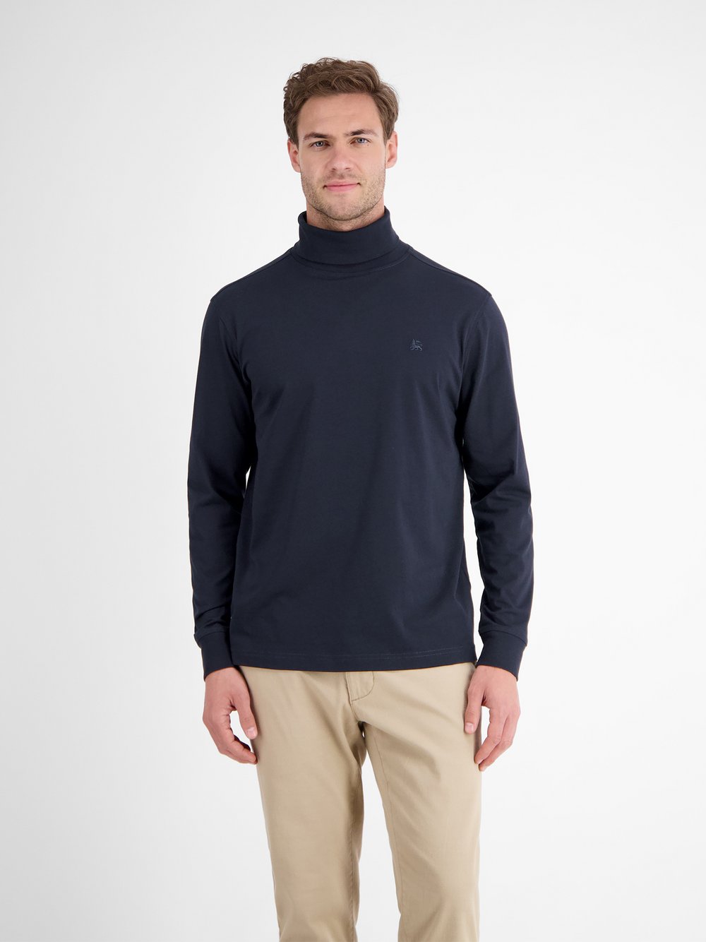LERROS Rollkragenshirt Herren Baumwolle blau, XXXL