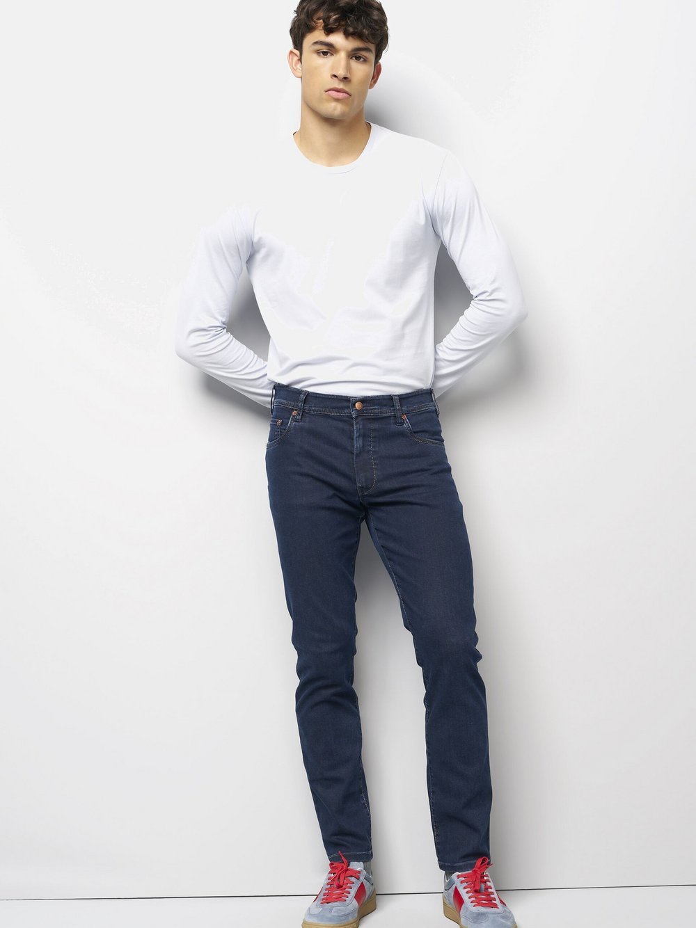 Thumbnail - MEYER Jeanshose Herren Baumwolle blau, 36-34