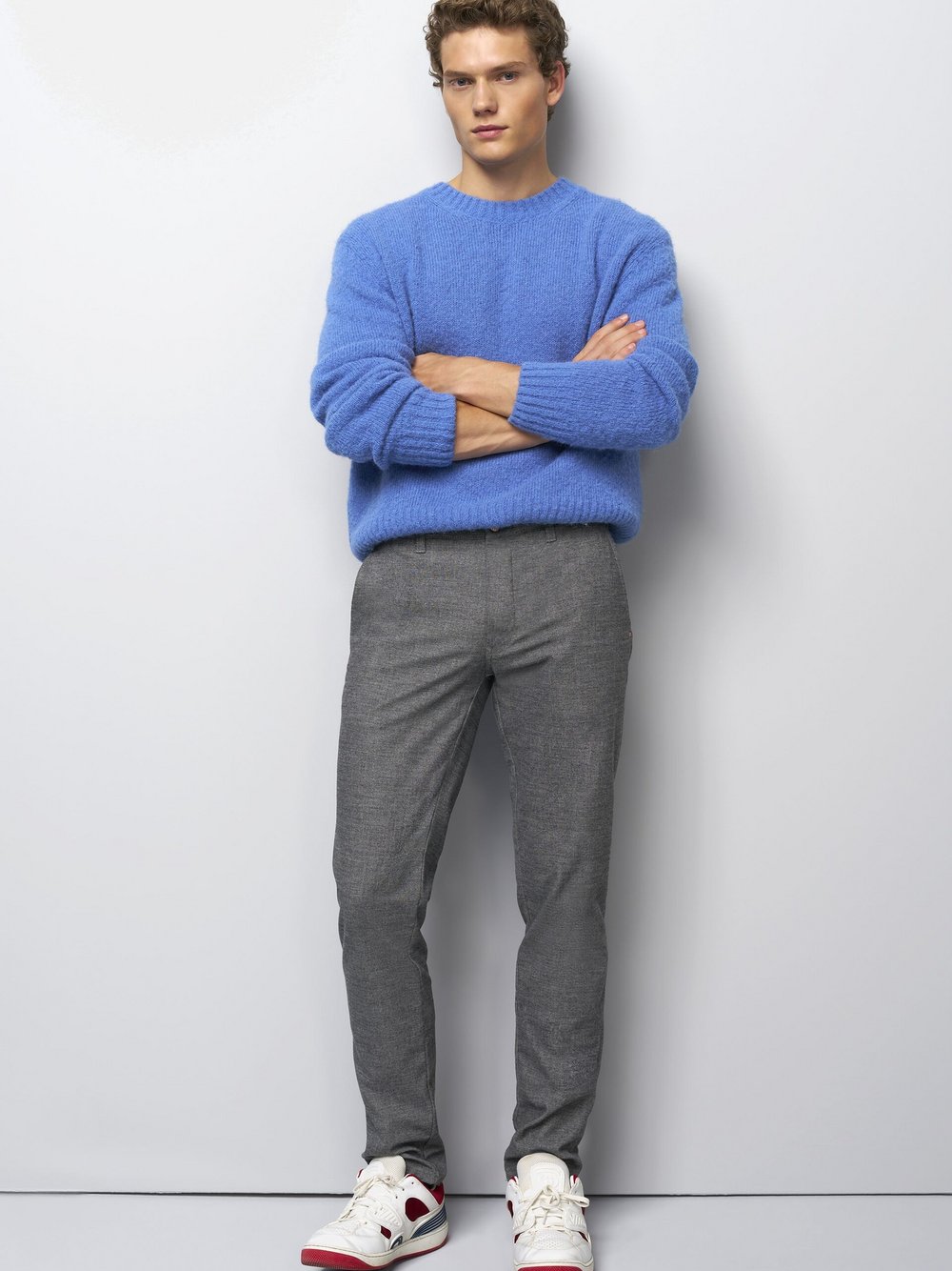 MEYER Chinohose Herren Baumwolle grau, 32-30
