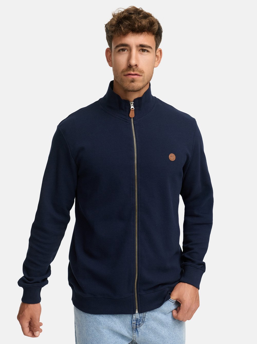 Indicode Strickjacke Herren Baumwolle blau, M