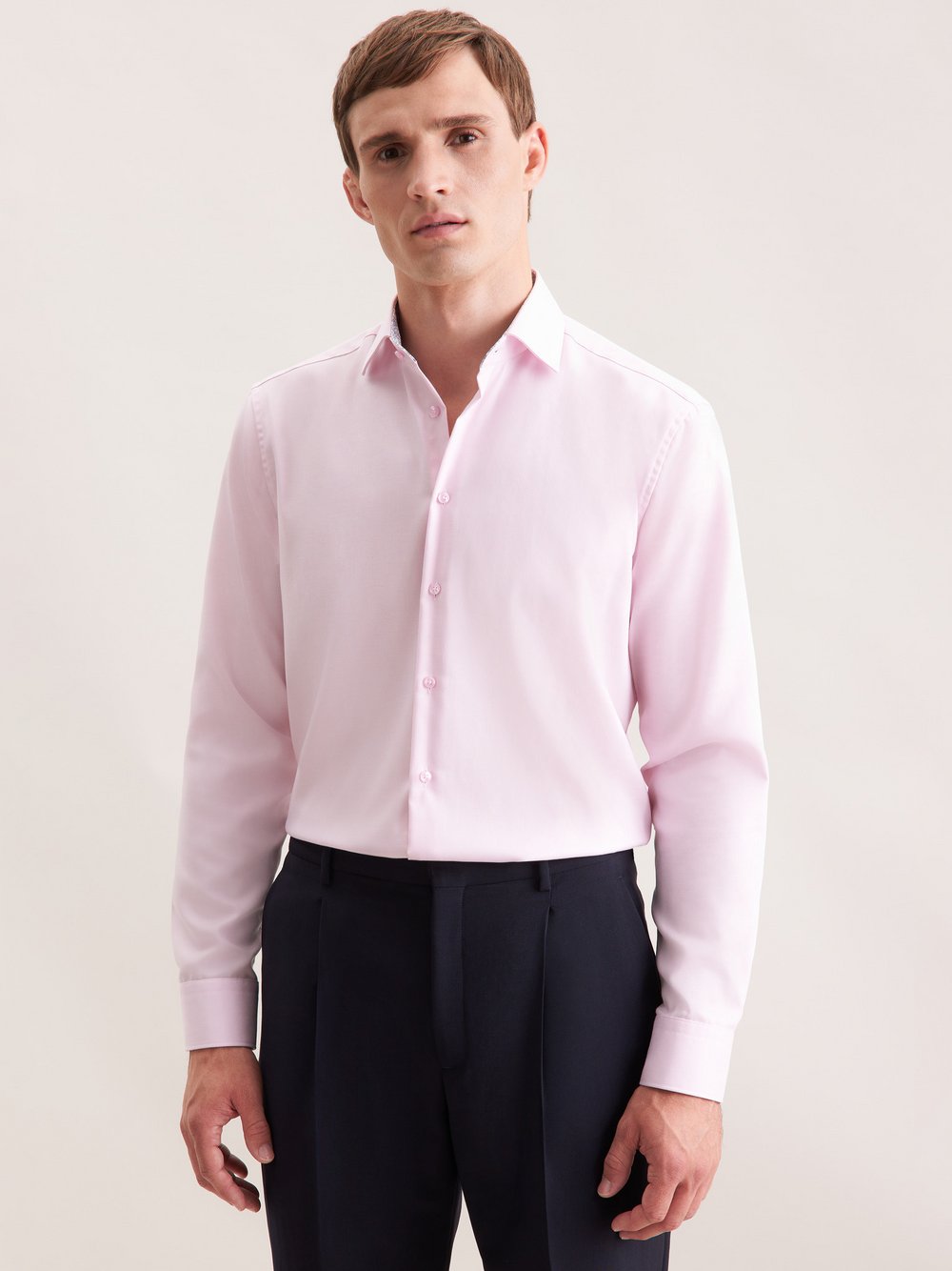 Thumbnail - Seidensticker Business Hemd Herren Regular Fit Baumwolle rosa, 39