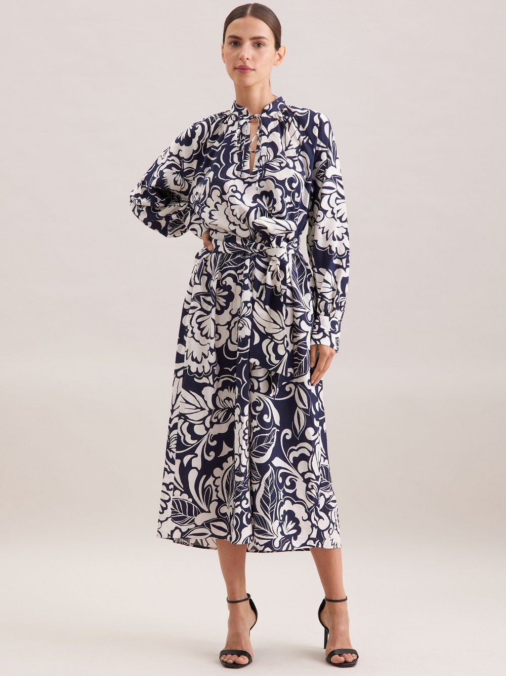 Seidensticker Kleid Damen Viskose blau bedruckt, 40