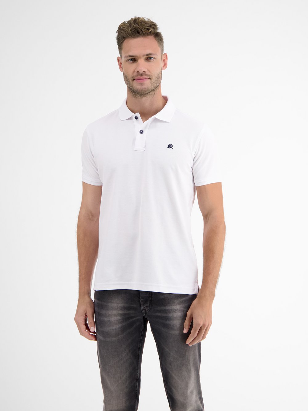 LERROS Poloshirt Herren Baumwolle weiß, XL
