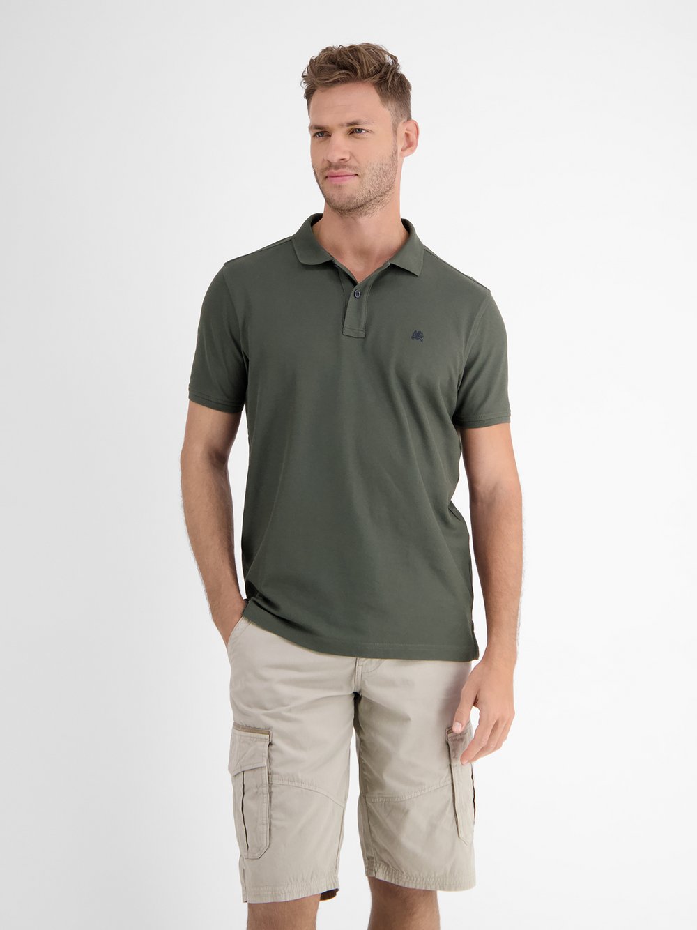 Thumbnail - LERROS Poloshirt Herren Baumwolle grün, XL