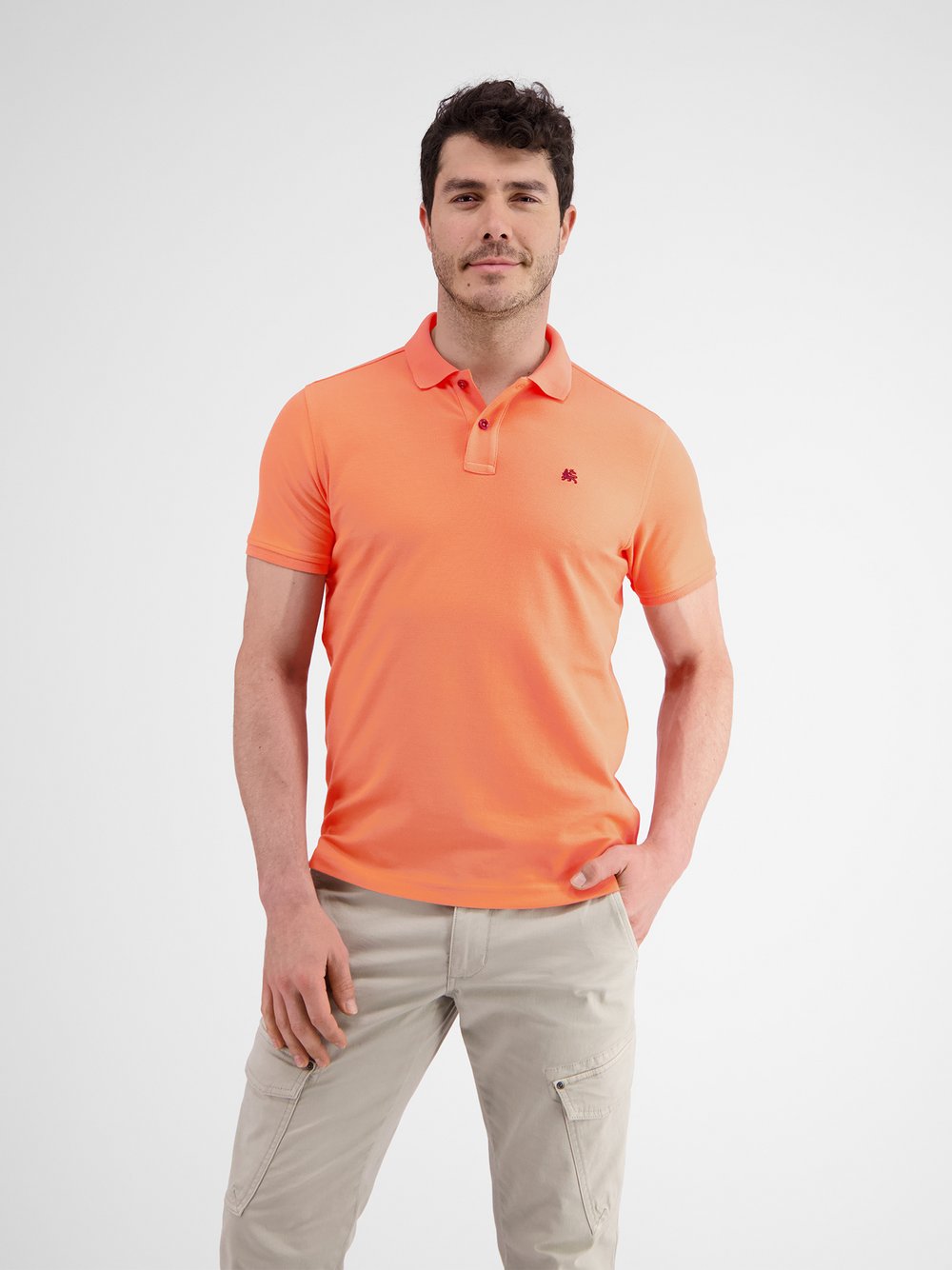 LERROS Poloshirt Herren Baumwolle orange, S