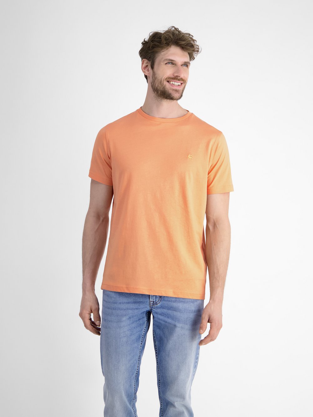 LERROS T-Shirt Herren Baumwolle orange, S