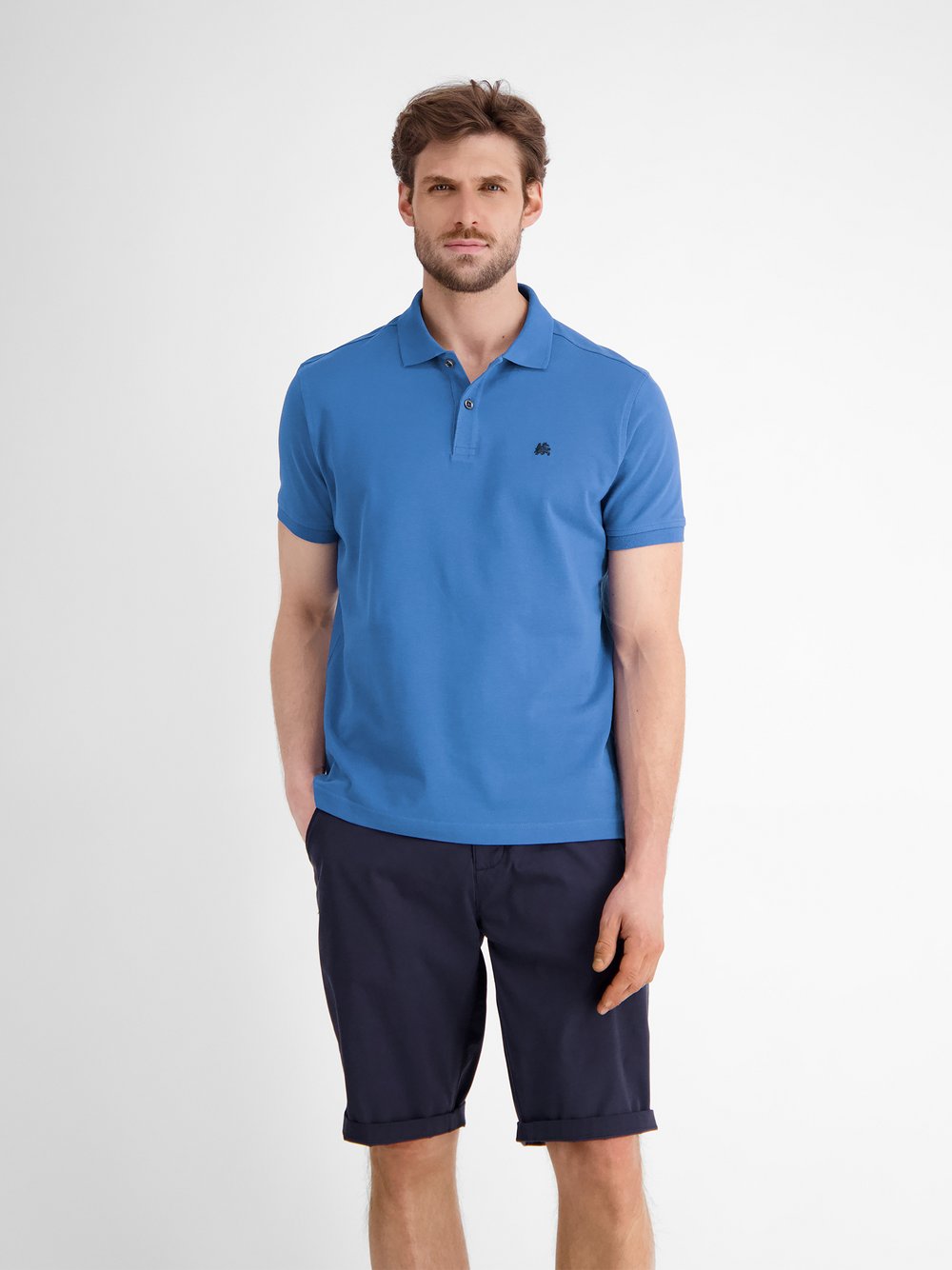 Thumbnail - LERROS Poloshirt Herren Baumwolle blau, L