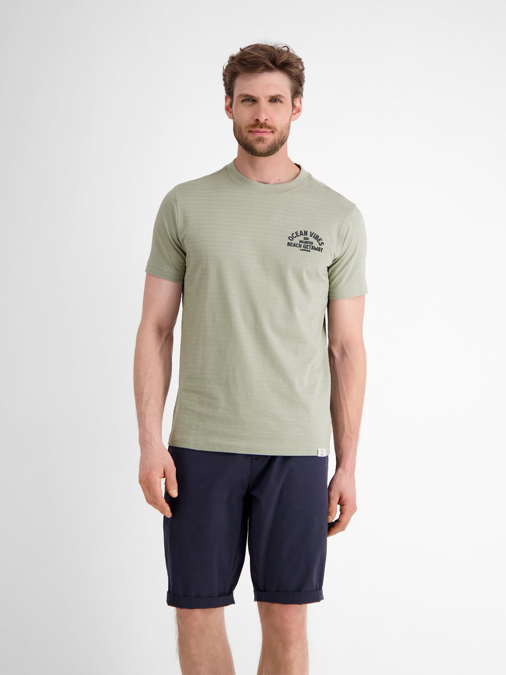 LERROS T-Shirt Herren Baumwolle grün, M