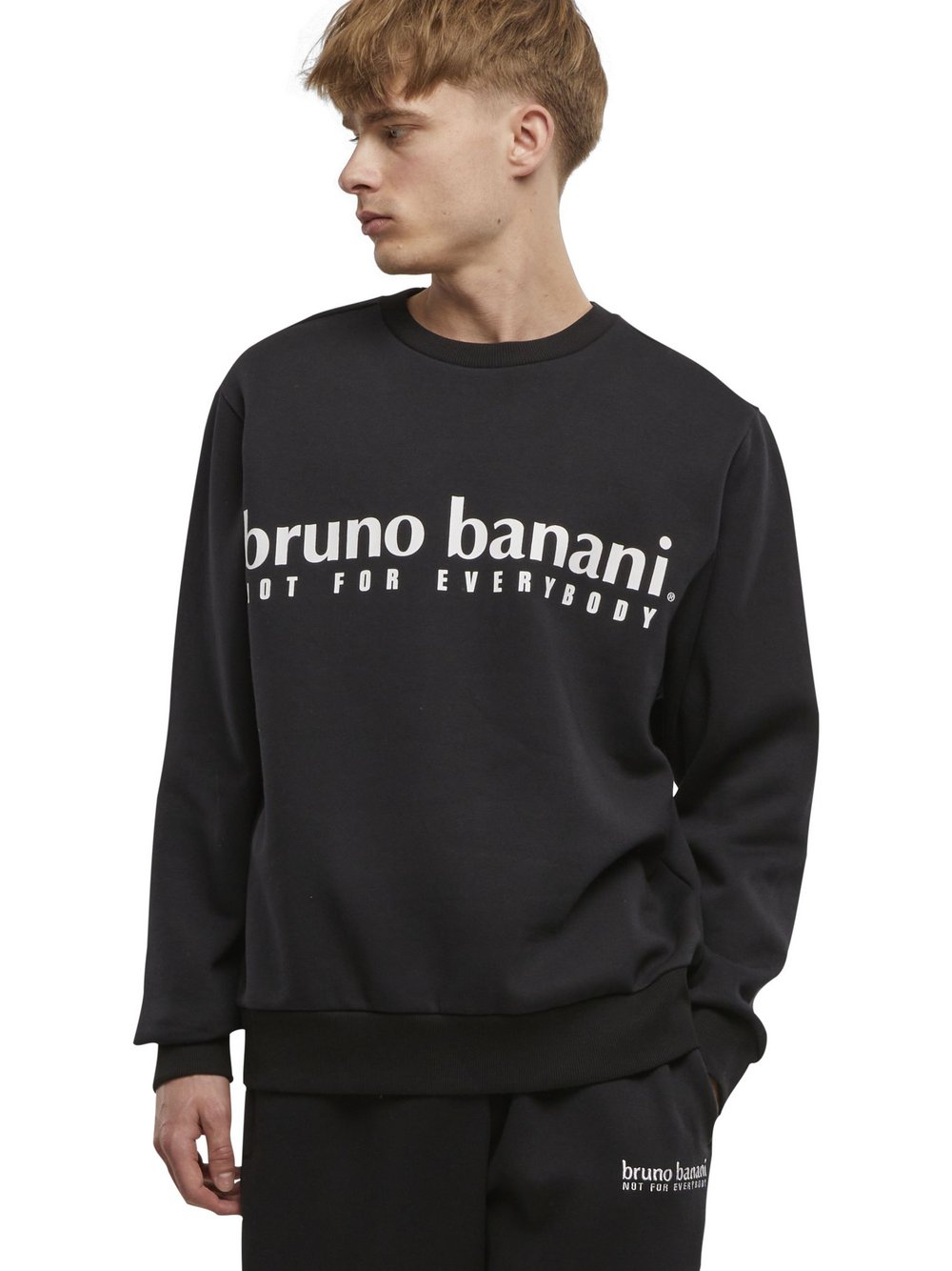 Thumbnail - Bruno Banani Sweatshirt Herren Baumwolle schwarz gemustert, M