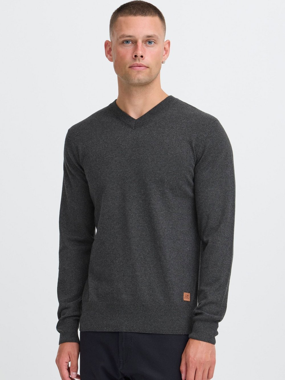 BLEND Pullover Herren Baumwolle grau, XXL