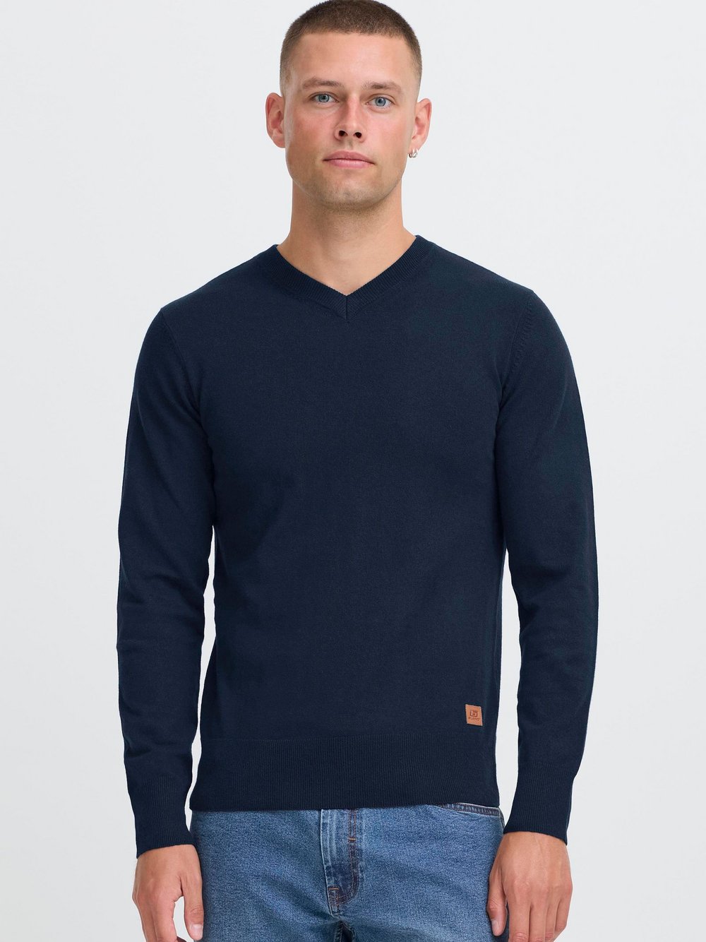 BLEND Pullover Herren Baumwolle blau, XXXL