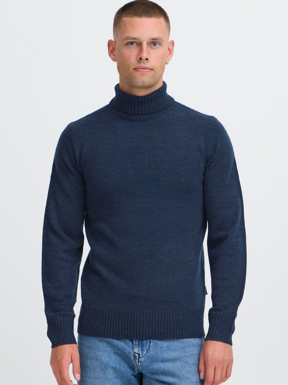 BLEND Rollkragenpullover Herren blau, XXXL