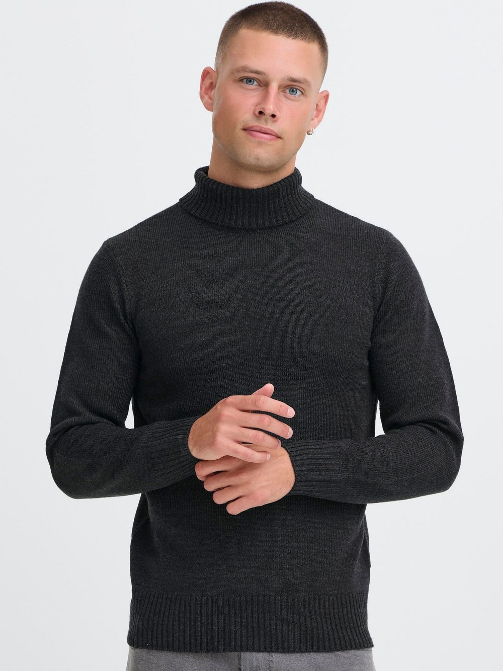 BLEND Rollkragenpullover Herren schwarz, XXL