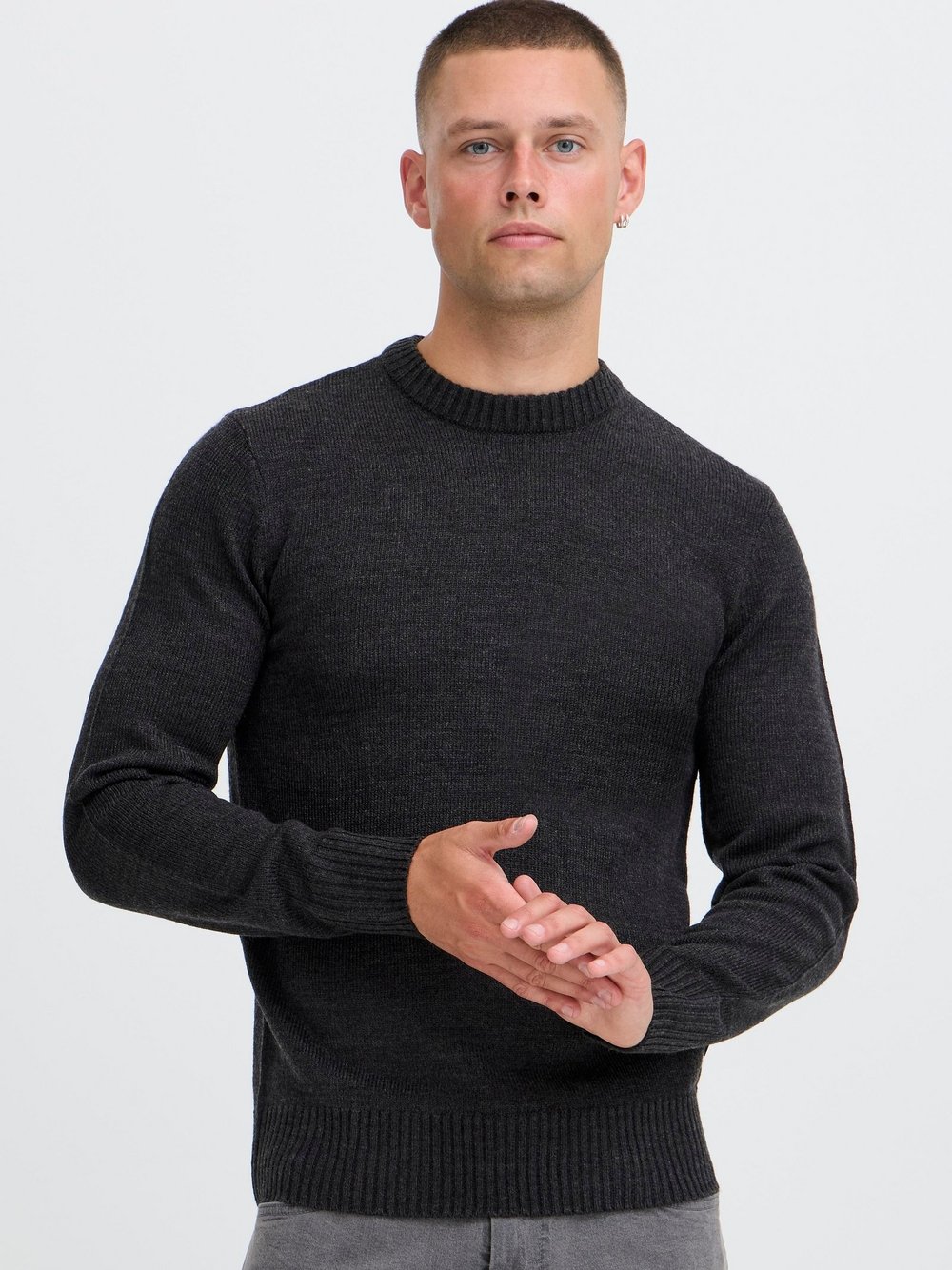 BLEND Strickpullover Herren schwarz, S