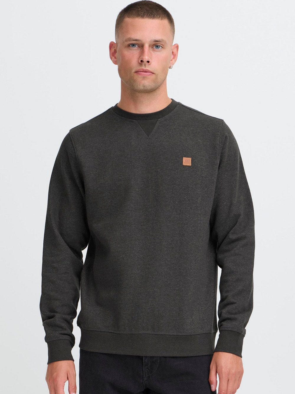 BLEND Sweater Herren Baumwolle grau, XL