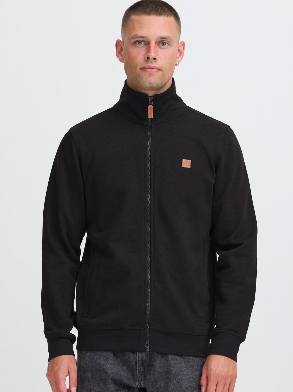 BLEND Fleecejacke Herren Baumwolle schwarz, XXXL