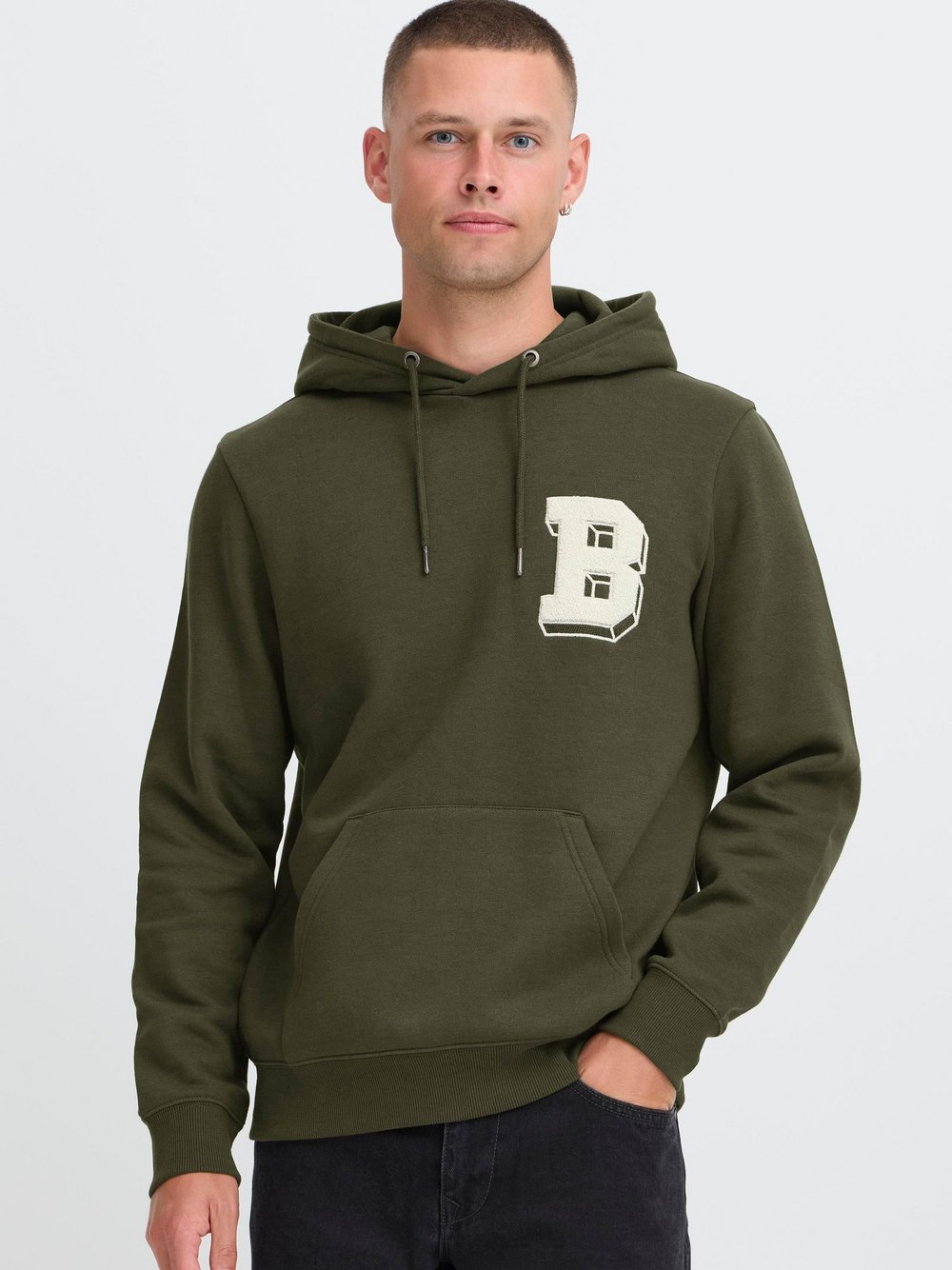 BLEND Hoodie Herren Baumwolle grün, S