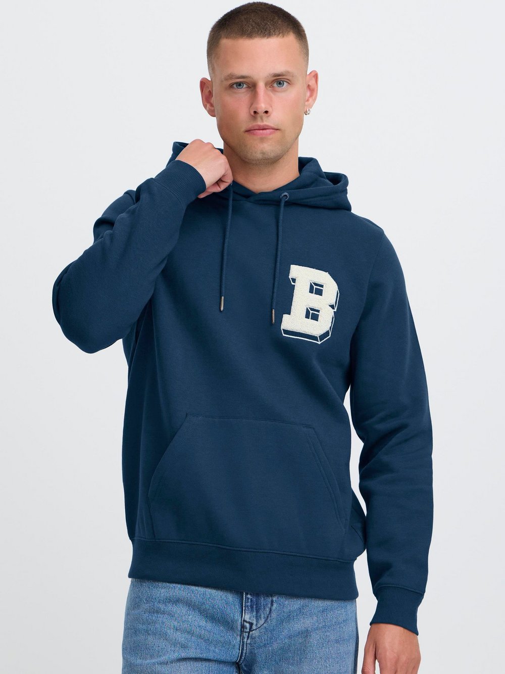 Thumbnail - BLEND Hoodie Herren Baumwolle blau, L