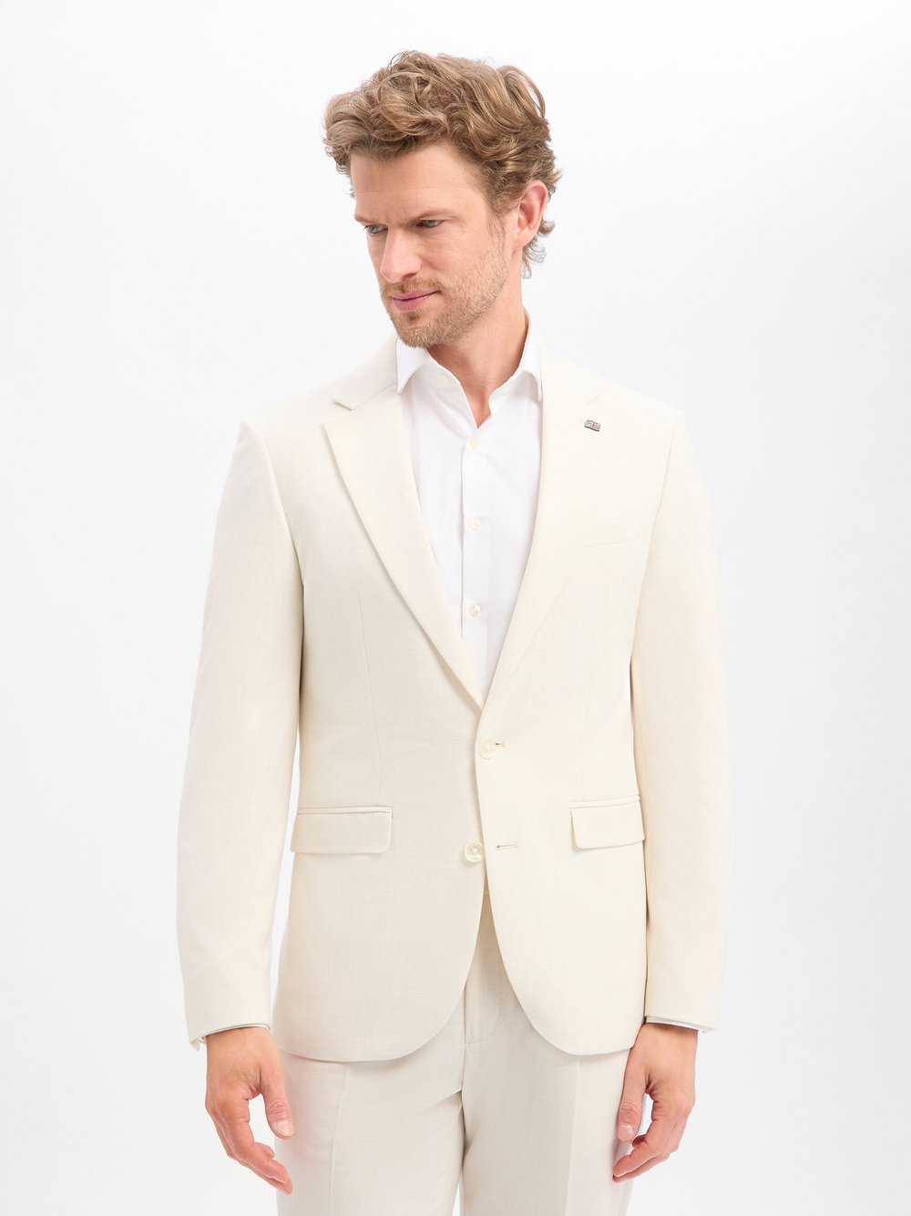 Finshley & Harding London kurtka modułowa Mężczyźni Slim Fit Sztuczne włókno biały