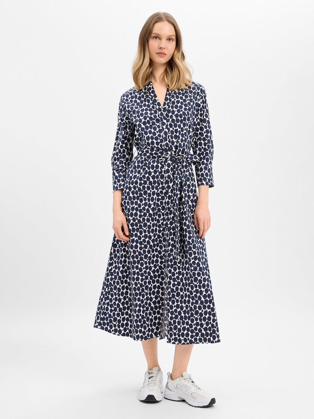 Thumbnail - More & More Maxikleid Damen Baumwolle mehrfarbig gepunktet, 38