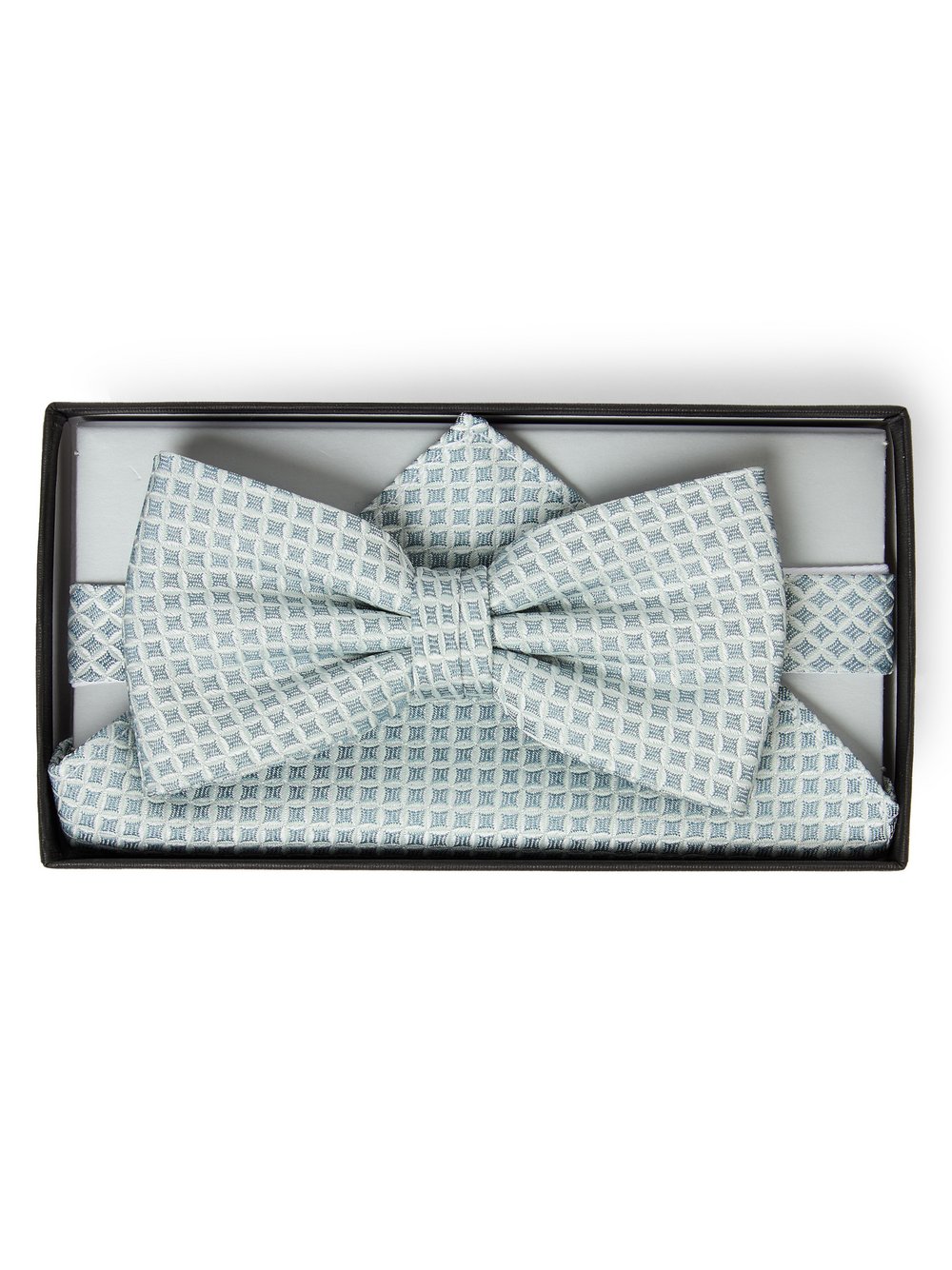 Thumbnail - Digel Fliege und Einstecktuch Herren Regular Fit blau kariert, ONE SIZE