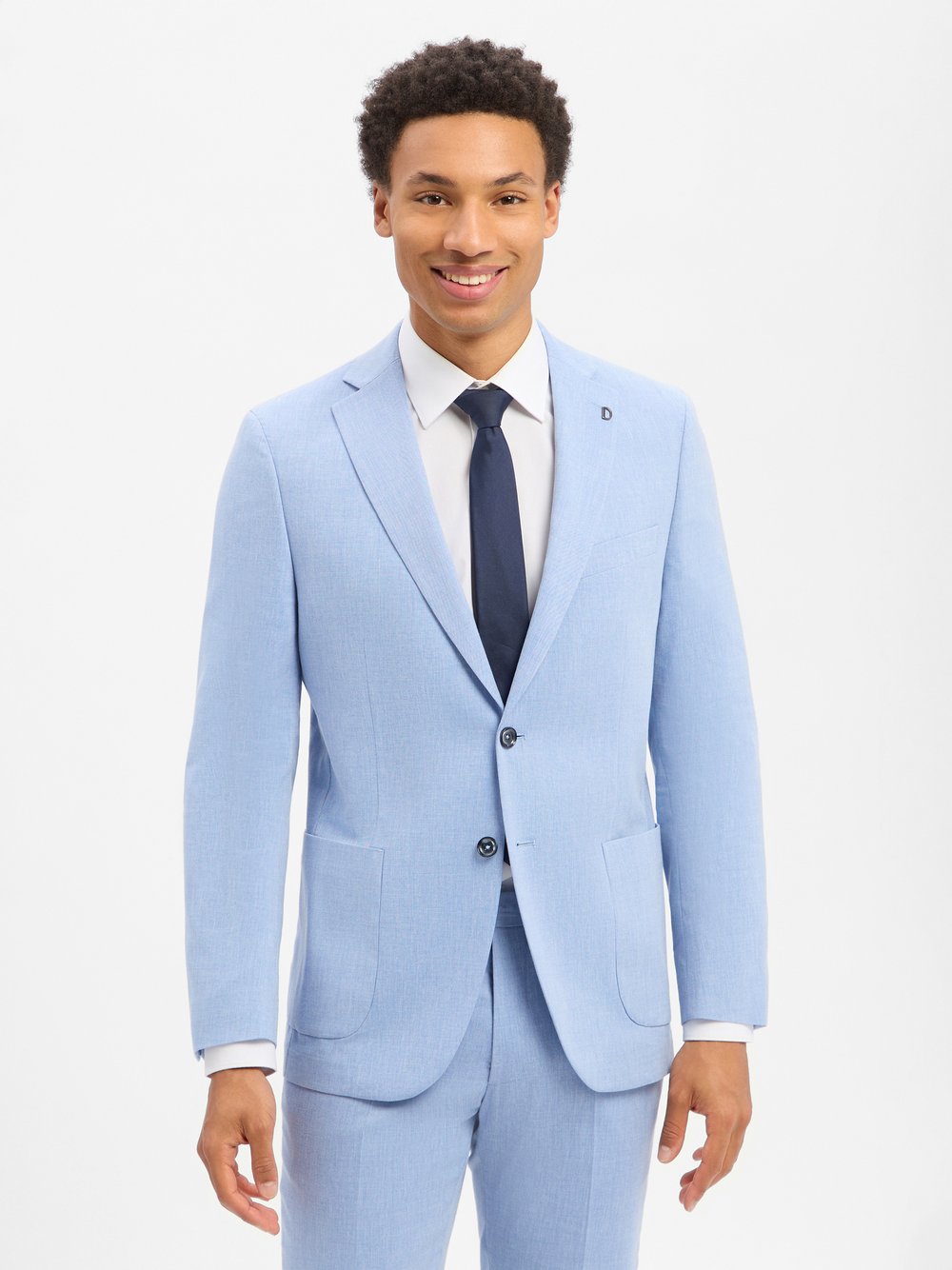 Digel Baukasten-Sakko mit Leinenanteil Herren Modern Fit blau, 110