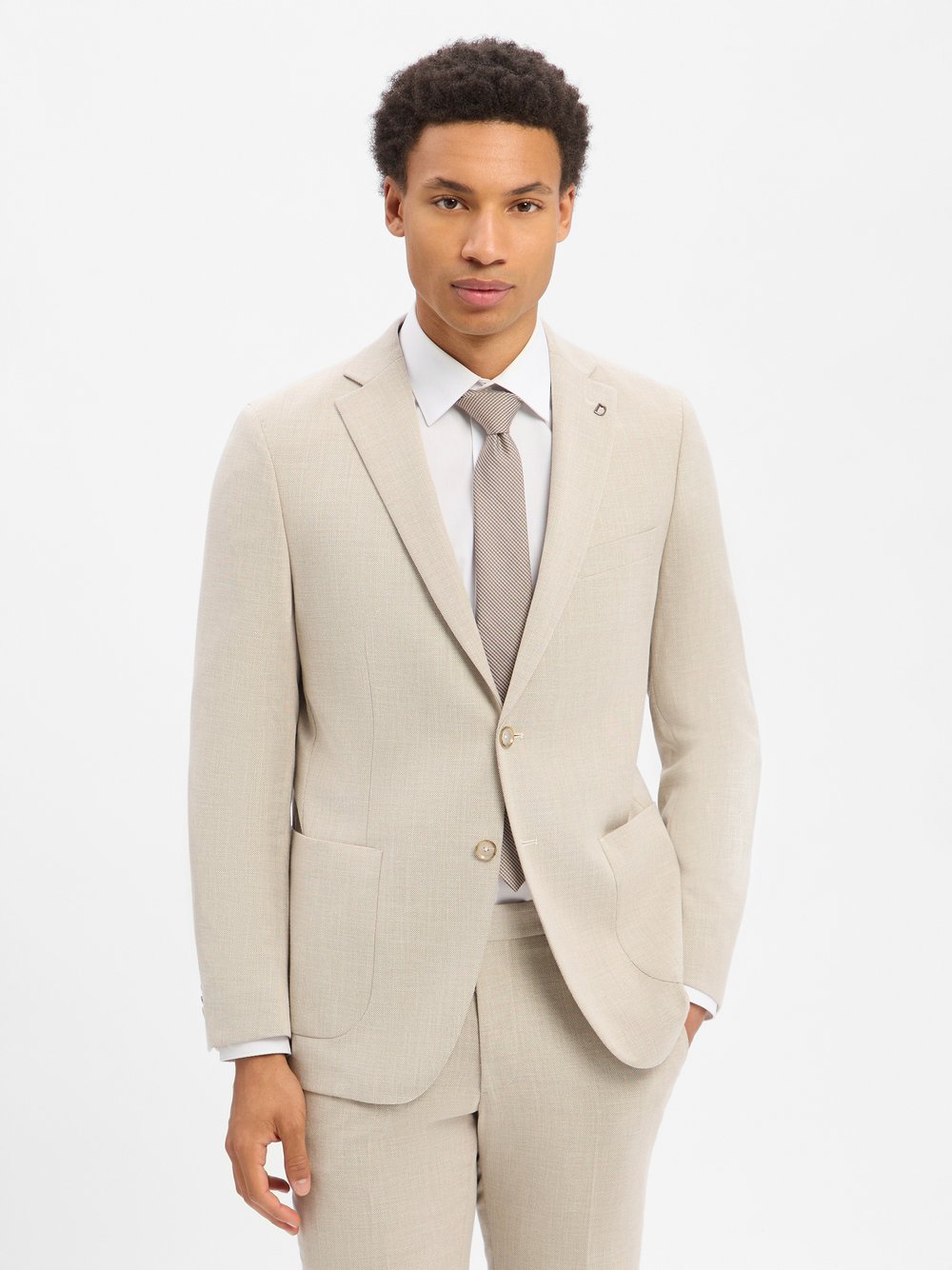 Digel Baukasten-Sakko mit Leinenanteil Herren Modern Fit beige, 25