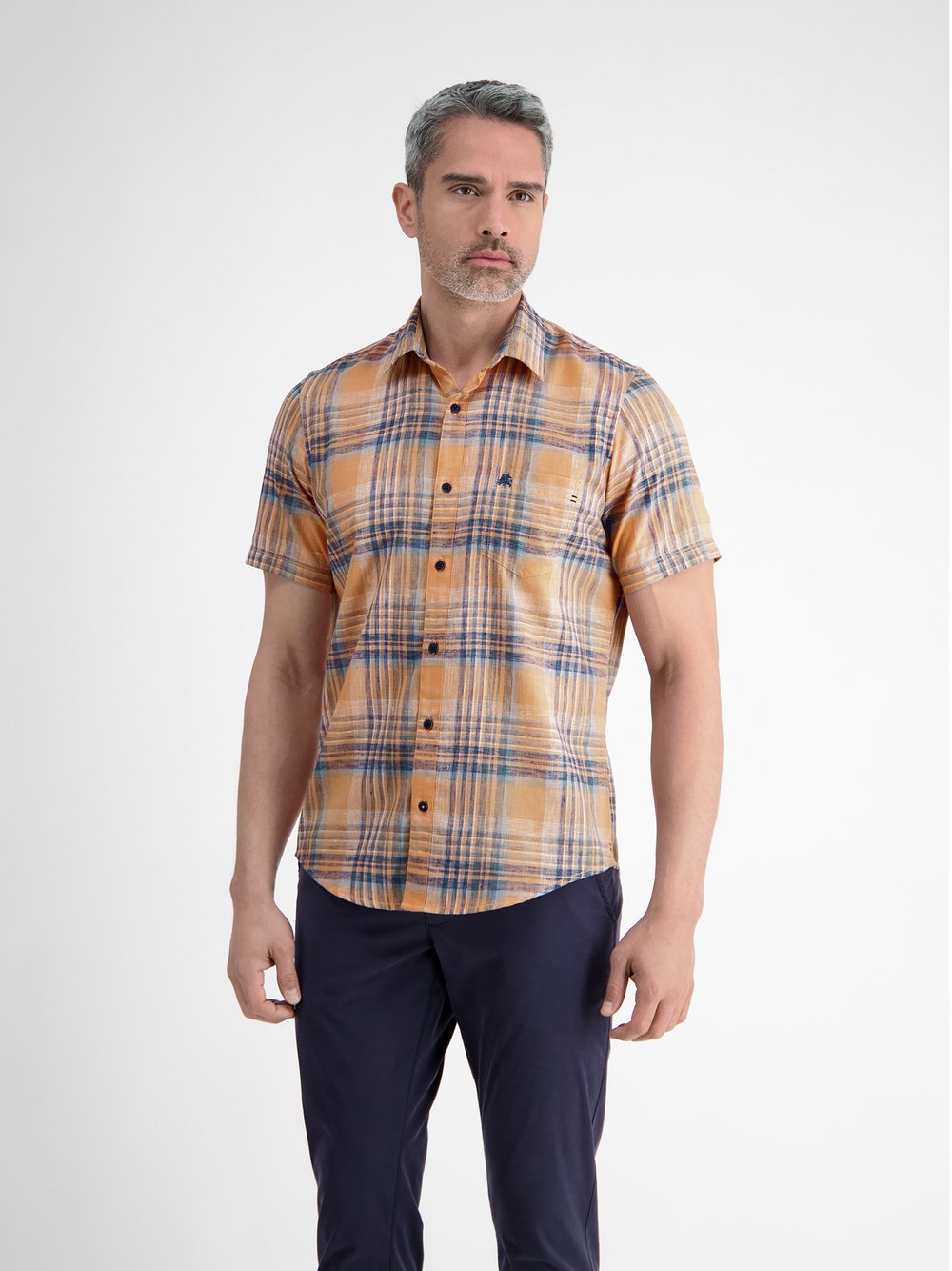 LERROS Kurzarmhemd Herren Regular Fit orange, M