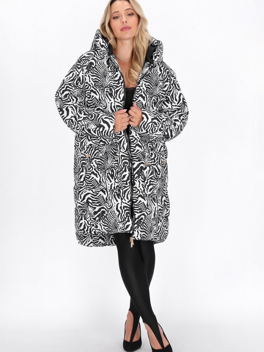 Faina Mantel Damen mehrfarbig gemustert, XL