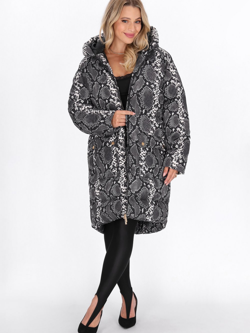 Faina Mantel Damen mehrfarbig gemustert, XL