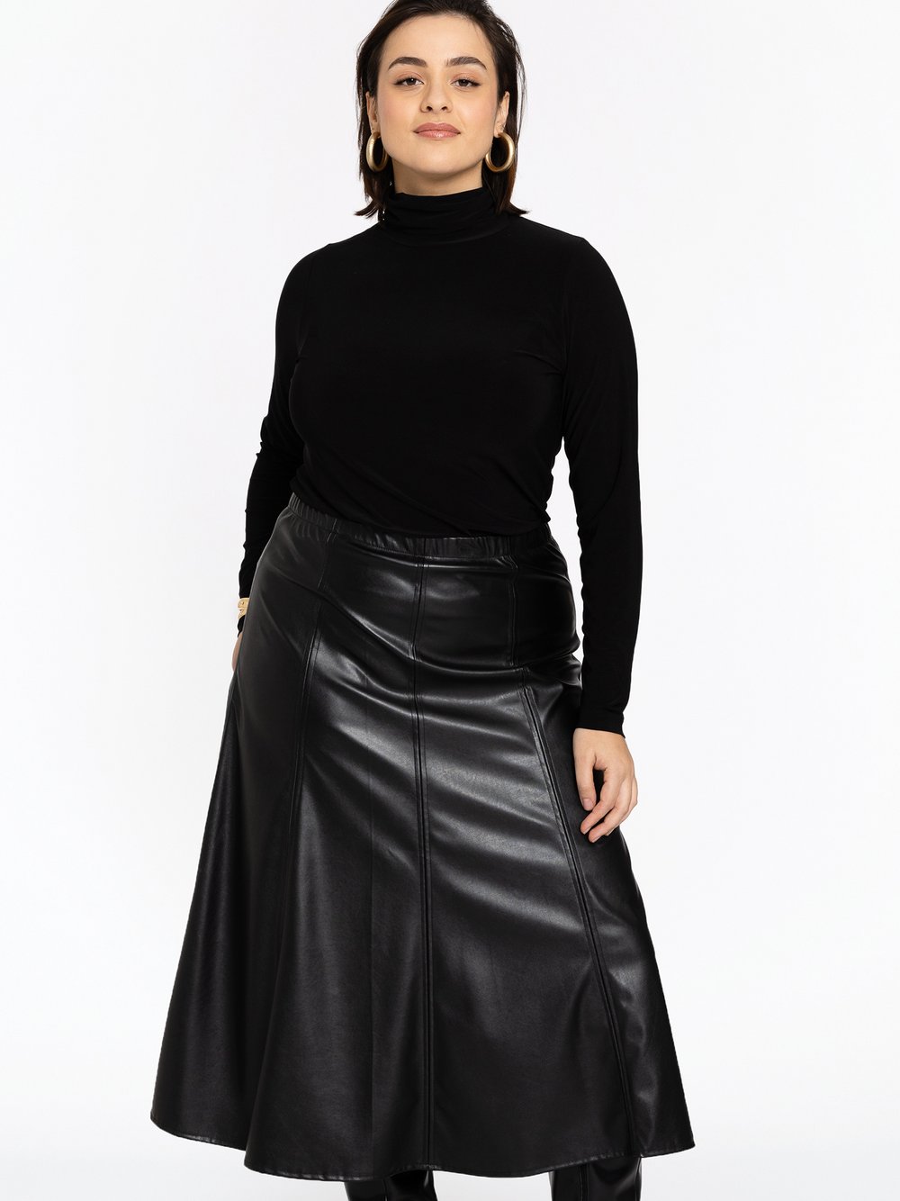 Thumbnail - YOEK Rock Damen Kunstleder schwarz, 38-40